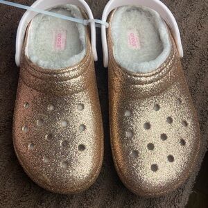 CROCS Sparkling Gold Clogs